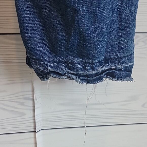 Indigo Blue Ankle Denim Women's Maternity Overalls Size L - Picture 7 of 11